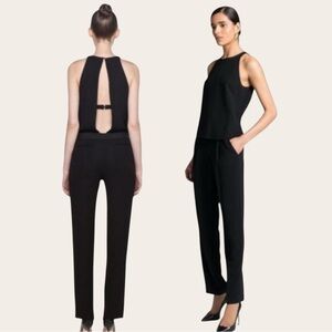 A.L.C. Black Sleeveless Jumpsuit with Open Back